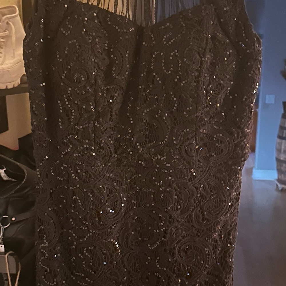 City Studio Black sleeveless sequins Dress